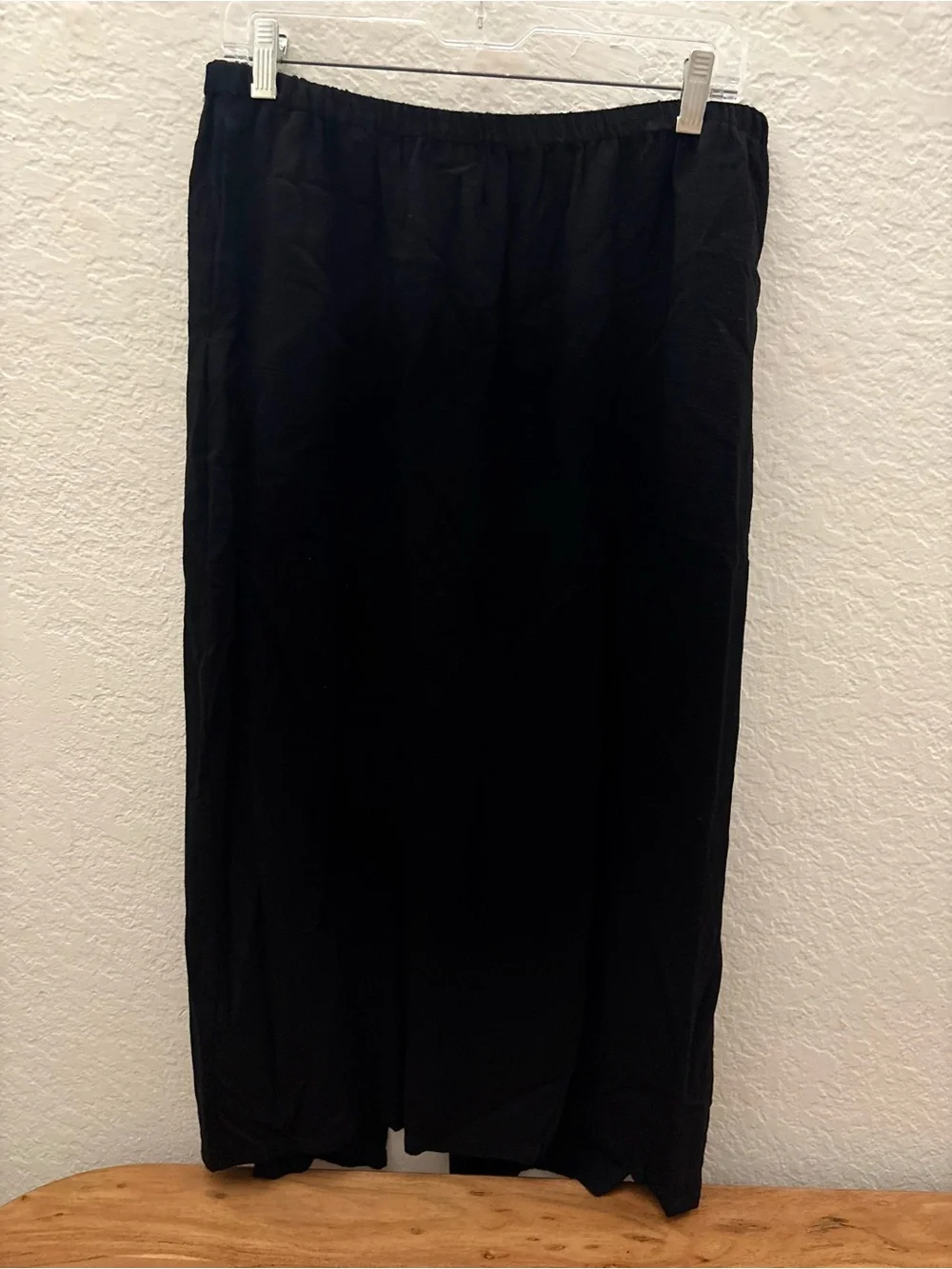 Double Zero Black Maxi Skirt with Elastic Waist